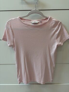 Vineyard Vines Pink and White Striped Short Sleeve Tee